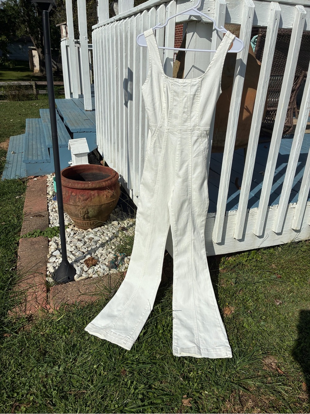 Retro Style Flare Leg Jumpsuit